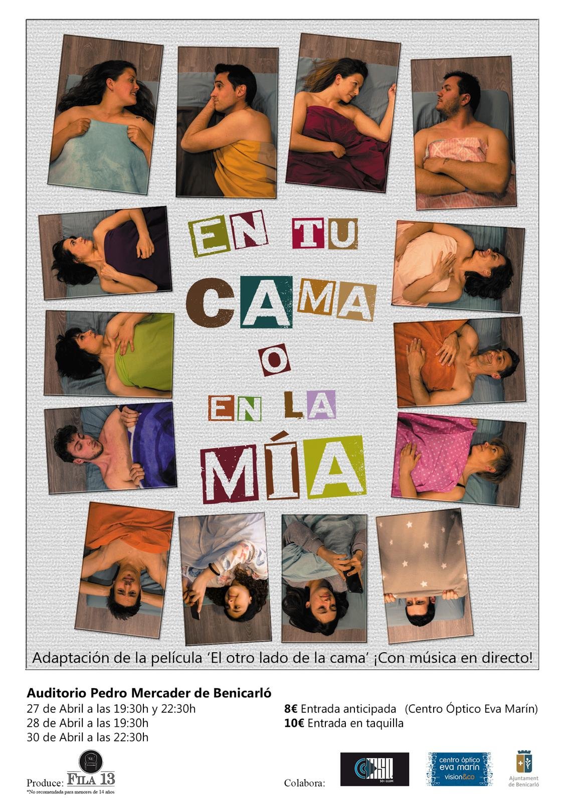 Cartel en tu cama o en la la mia